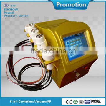 2014 Hottest 5 IN ultra lipo cavitation rf beauty slimming machine with CE ISO