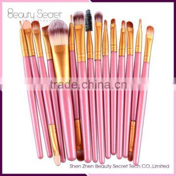 Professional makeup brush set 15 piece cosmetics makeup brush set