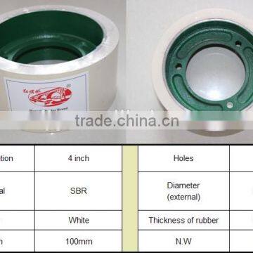 white PU rubber roller for rice sheller