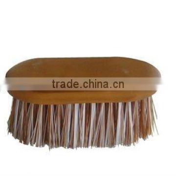 long pp bristles vernised wooden back horse brush