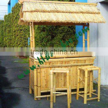 Natural bamboo tiki bar