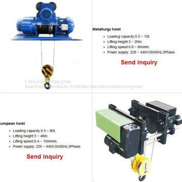 electric wire rope hoist lifting equipment