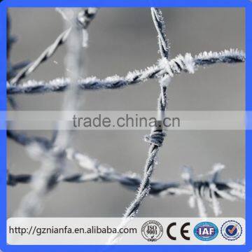 14*14 16*16 1.5-2.7mm electro/hot dipped galvanized double barbed wire price(Guangzhou Factory)