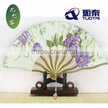 Cheap traditional wave hand fan dragon fan bamboo fan customized