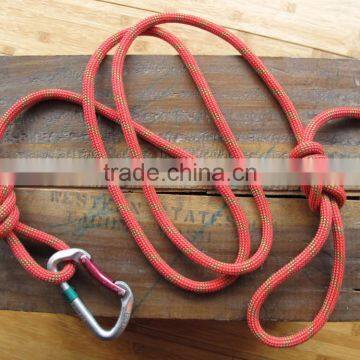 Recycled Climbing Rope & Carabiner Dog Leash - Red photo-3