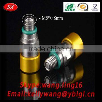 CNC Machined Solid Billet 6061-T6 Aluminum Diesel Fuel Filter Air Bleeder Screw With Nitrile O Ring photo-2