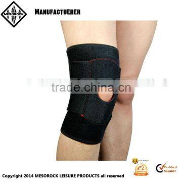 Adjustable Sports Leg Knee Support Brace Wrap Protector Pads Cap Patella Guard 2 Spring Bars, One Size, Black