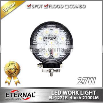 4in 27W square round spot flood 4x4 powersports UTV off-road truck trailer spot led work light