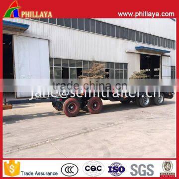 2Axle 3Axle 30T 40T Lowbed Dolly Truck Double Axle Low Flatbed Trailer With Turntable Drawbar photo-6