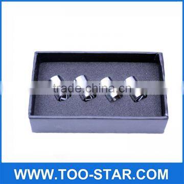 Silver Chrome Car Wheel Tyre Tire Air Valve Caps Stem Cover With Logo Emblem photo-2