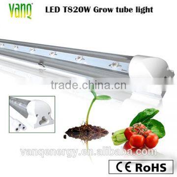 10W 2ft T8 Led Grow Tube, Full Spectrum High Power Led 20X1W For Aeroponic Growing Systems