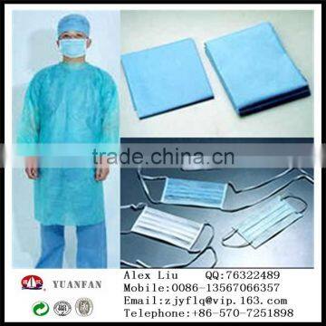 High strength SS / SMS non-woven fabric Used in Medical protective clothing