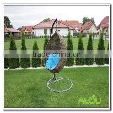 Audu Wicker Swing Chair,Swing Chair With Blue Cushion photo-2