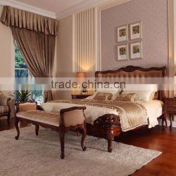 Luxury Carving Bed Room Set/French Design Wooden Bedroom Furniture Set King Size Bed Queen Size Bed Loft Bed
