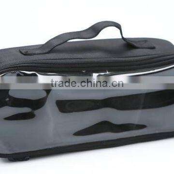 Store More Black Rectangular Travel Carry Toiletry Kits With Clear PVC photo-2