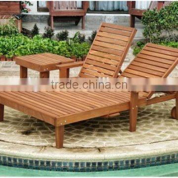 Best wood Double Summer elegant double chaise lounge outdoor