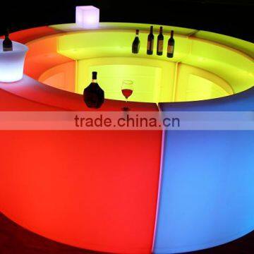 Combination color round nightclub modern led bar counter design