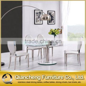 New Model Functional Extendable Dining Table With Stainless Steel Base photo-4