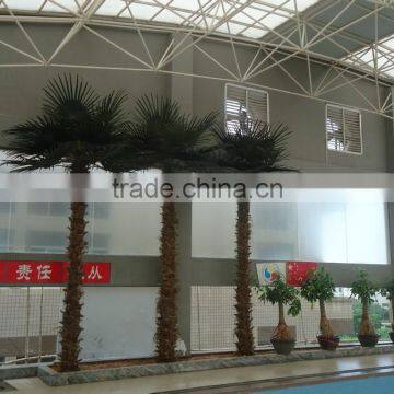 2015 hot sale high simulation artificial fiberglass palm tree for decoration