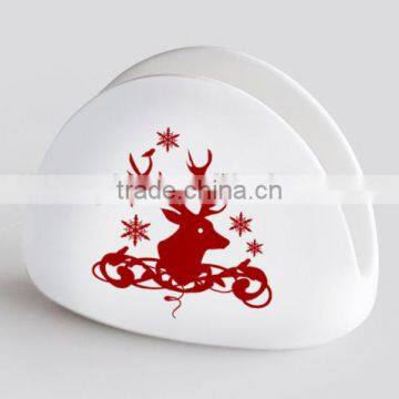 2017 Promotional Porcelain Cheap Napkin Holder With Decal Printing photo-4