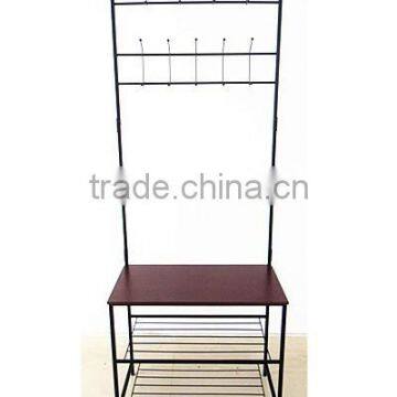 Home Furniture Hall Tree Entryway Chair Stand Bench hook Shoe coat Rack