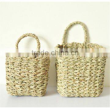 Wholesale Handmade Hanging Seagrass Basket With Handle photo-3