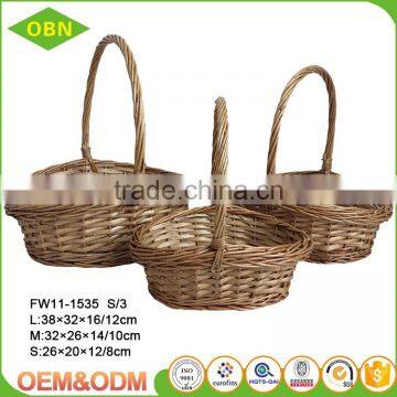 Wholesale Cheap Handmade Willow Woven Wicker Fruits Basket With Handle photo-6