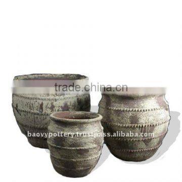 Ancient Glazed Pot, antique outdoor planter