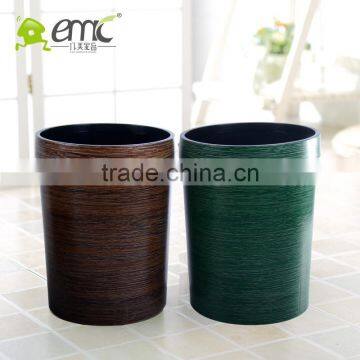 Plastic Trash Bin, Plastic Trash Bin With Wood Grain , Decorative Trash Bin photo-5
