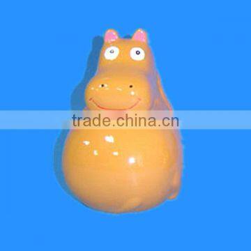 hippo shape ceramic money saving bank for kids