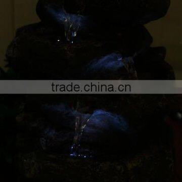 Stacked Rocks Tabletop Water Fountain With LED Lights photo-5