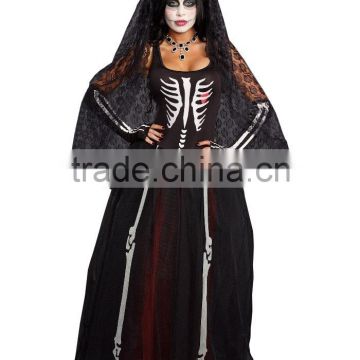 Day Of The Dead Zombie Bride Costume Halloween Fancy Dress