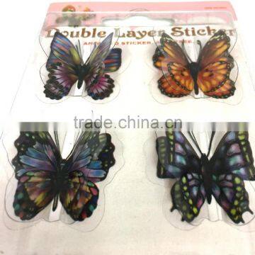 Double Layer Sticker, Butterfly Double Layer Sticker, 3D Butterfly Sticker photo-5