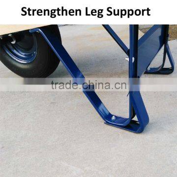 America 6cuft Metal Wheelbarrow With Wooden Handles photo-3