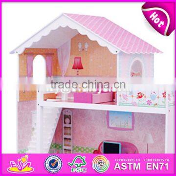 2017 New Design Girls Miniature Toys Wooden Doll House Kits W06A083 photo-6