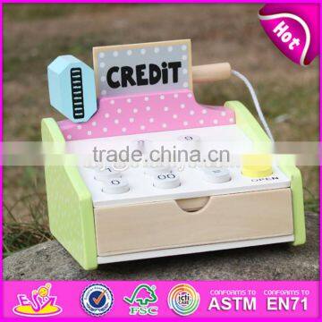 2017 New Design Children Preschool Wooden Toy Credit Card Machine W10A059 photo-3