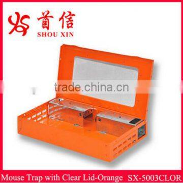 Color coating mouse trap with live catch SX-5003CL-OR