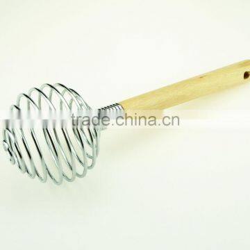 37045 Stainless Steel Spring Coil Whisk With Wooden Handle photo-6