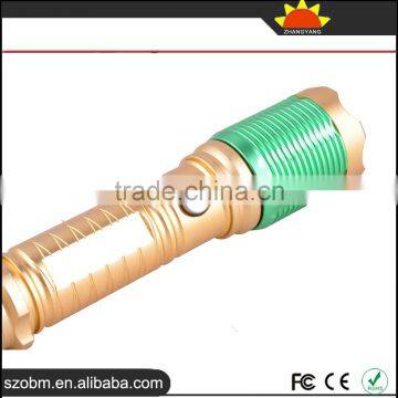 2016 Latest OEM XP-E LED 700 Lumens Aluminum Alloy 3 Mode Button Switch Rechargeable LED Flashligth Torch photo-3