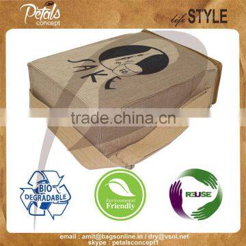 Three Bottle Jute Wine Cooler Bag for Sake Japanese Wine photo-6