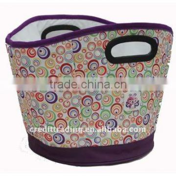 fashionable printed tote lunch cooler bag