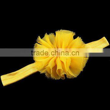 Chiffon Flower Headband With Pearl Beads for Kids Hair Accessories photo-4