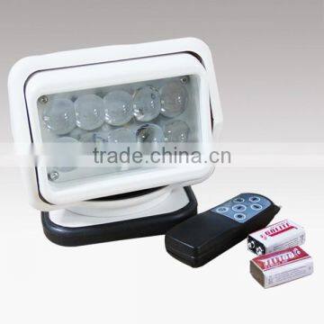 Marine 50W led spotlight, auto car LED spot lights 50W remote control spot light 12v