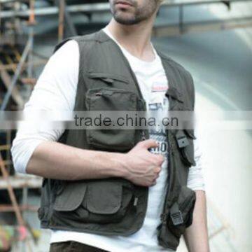 Worested Cotton and Polyester Hawking Fishing Hunting Vest With Multipockets photo-2