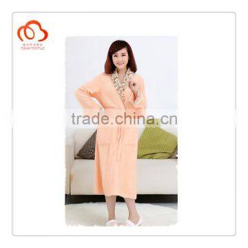 Ladies Bathrobe in Orange Color Beautiful Warehouse in Stock photo-2