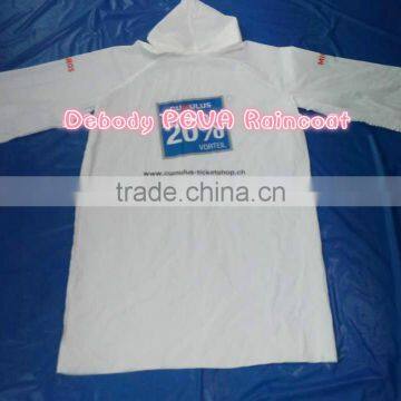 Adult Waterproof 100% PEVA Raincoat Printing Logo photo-2