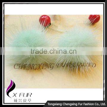 CX-F-03 Wholesale Cheap Charming Gift Promotion Jewelry Fashion Cute Mink Fur Ball Earring photo-6