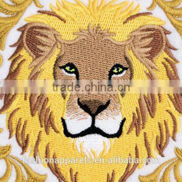 Custom High Quality Embroidered Lion Patch for Clothes Embroidery Patch Made in China Choose Size/color photo-2