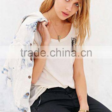 Simple Fashion t Shirt Design for Ladies Basic t Shirt photo-3