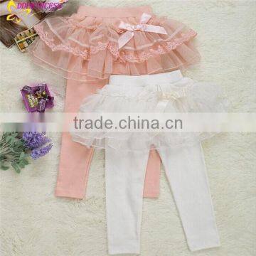 Autumn Regular Children Girl Active Lace Bow Skirt Pants Of Cheap Price